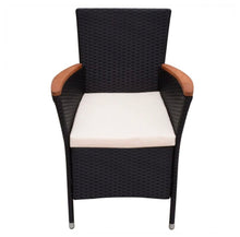 Load image into Gallery viewer, Outdoor Dining Set 17 Piece Poly Rattan Black Garden Patio Furniture