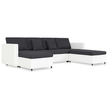 Load image into Gallery viewer, Neil 4Seater Pullout Sofa Bed Faux Leather White