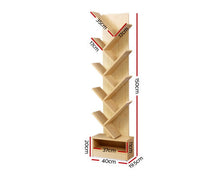 Load image into Gallery viewer, Display Shelf 9-Shelf Tree Bookshelf Book Storage Rack Bookcase Natural