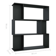 Load image into Gallery viewer, Modern Book Cabinet/Room Divider Black 80x24x96 cm Chipboard