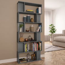 Load image into Gallery viewer, Fluted Book Cabinet/Room Divider Grey