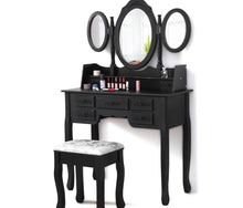 Load image into Gallery viewer, Levede Dressing Table&Stool 3 Mirror Jewellery Cabinet 7 Drawer Makeup Organiser