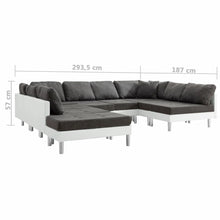 Load image into Gallery viewer, Sectional Sofa Faux Leather White