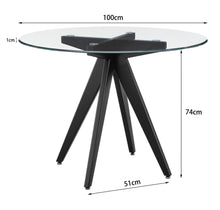 Load image into Gallery viewer, Modren 5 Piece Black Scandi & Black and Natural Replica Hans Wegner Wishbone Dining Chair Set