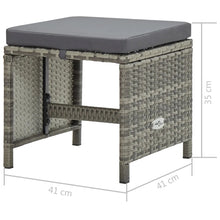 Load image into Gallery viewer, Roger 11 Piece Outdoor Dining Set with Cushions Poly Rattan Grey