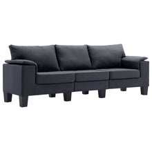 Load image into Gallery viewer, League 3Seater Sofa Dark Grey Fabric