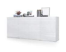 Load image into Gallery viewer, Modern Sideboard Buffet High Gloss Storage Cabinet 4 Doors Cupboard Table White