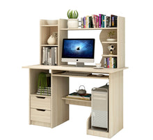 Load image into Gallery viewer, Expert Computer Desk Workstation with Shelf & Cabinet (White Oak)