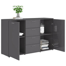 Load image into Gallery viewer, Monty Sideboard High Gloss Grey Chipboard