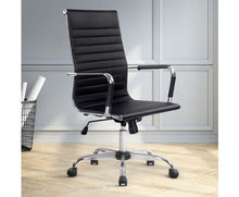 Load image into Gallery viewer, Eames Replica Office Chair Executive High Back Seating PU Leather Black