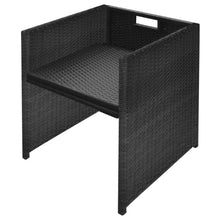 Load image into Gallery viewer, Nika 13 Piece Outdoor Dining Set with Cushions Poly Rattan Black