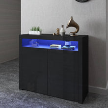 Load image into Gallery viewer, 2 Door Sideboard Storage Matt Body and High Gloss LED Lights