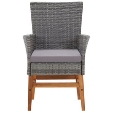 Load image into Gallery viewer, Seeka 9 Piece Outdoor Dining Set Poly Rattan and Acacia Wood Grey