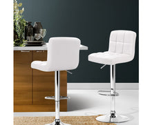 Load image into Gallery viewer, Set of 2 PU Leather Bar Stools - White