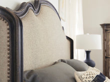 Load image into Gallery viewer, Libby Luxury Beige Fayette Upholstered Panel Bed