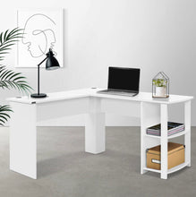 Load image into Gallery viewer, Office Computer Desk Corner student Study Table Workstation L shape (white)