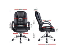 Load image into Gallery viewer, Executive PU Leather Office Desk Computer Chair - Black