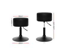 Load image into Gallery viewer, Kitchen Bar Stools Accent Chairs Gas Lift Stool Swivel Barstools Leather Black