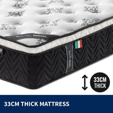 Load image into Gallery viewer, Queen Mattress Bed Euro Top 9 Zone Pocket Spring Latex Memory