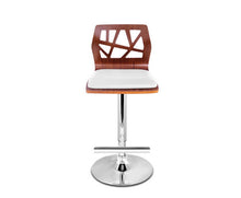 Load image into Gallery viewer, Set of 2 Wooden Gas Lift Bar Stools - White