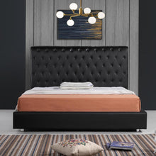 Load image into Gallery viewer, Garcia Chesterfield Leather Bed Black
