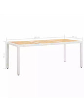 Load image into Gallery viewer, Parker 9 Piece Outdoor Dining Set Poly Rattan White