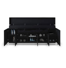 Load image into Gallery viewer, Sideboard Cabinet 5 Doors & 2 Drawers Wood Storage Buffet Table with RGB LED Light 180cm