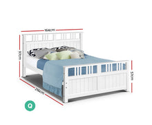 Load image into Gallery viewer, Wooden Bed Frame Queen Size Timber Kids Adults Mattress Bed Base EVA