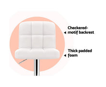 Load image into Gallery viewer, Set of 2 PU Leather Bar Stools - White