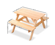 Load image into Gallery viewer, Keezi Kids Wooden Picnic Table Set with Umbrella
