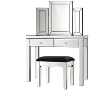 Load image into Gallery viewer, Lorelai Mirrored Furniture Dressing Table Dresser Chest of Drawers Mirror Stool