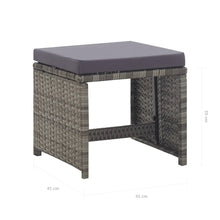 Load image into Gallery viewer, Liza 13 Piece Outdoor Dining Set Poly Rattan and Acacia Wood Anthracite