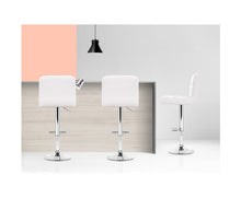 Load image into Gallery viewer, Set of 2 PU Leather Bar Stools - White