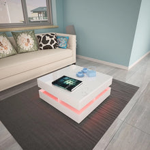 Load image into Gallery viewer, Modern High Gloss Coffee Tea Table with RGB LED Light