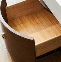 Load image into Gallery viewer, Dadrox Modern Oval Nesting Coffee Table White&Walnut Coffee Table with Storage with Drawer