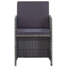 Load image into Gallery viewer, Liza 13 Piece Outdoor Dining Set Poly Rattan and Acacia Wood Anthracite