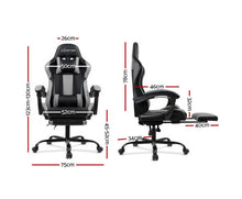 Load image into Gallery viewer, Gaming Office Chair Computer Seating Racer Black and Grey
