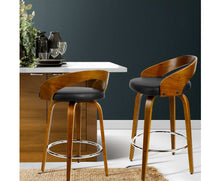 Load image into Gallery viewer, Set of 2 Wooden Bar Stools