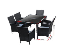 Load image into Gallery viewer, Gardeon Outdoor Furniture 7pcs Dining Set