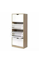Load image into Gallery viewer, 48 Pairs 4 Level Simple Stylish Shoe Cabinet Rack Organizer Storage Shelf Wooden