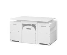 Load image into Gallery viewer, Keezi 4PCS Kids Table and Chairs Set Storage Box Toys Play Desk Wooden Children
