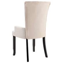 Load image into Gallery viewer, Sola Dining Chair with Armrests 6 pcs Beige Fabric