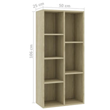 Load image into Gallery viewer, Kiel Book Cabinet Sonoma Oak 50x25x106 cm Chipboard