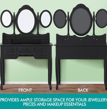 Load image into Gallery viewer, Levede Dressing Table&Stool 3 Mirror Jewellery Cabinet 7 Drawer Makeup Organiser