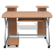 Load image into Gallery viewer, FirstChoise Computer Desk with Pullout Keyboard Tray Brown