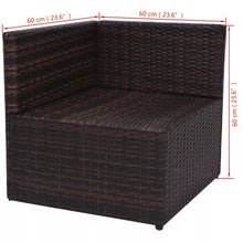 Load image into Gallery viewer, Versatile beautiful Garden Lounge Set with Cushions Poly Rattan Brown