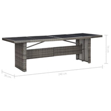 Load image into Gallery viewer, Alexa 7 Piece Outdoor Dining Set with Cushions Poly Rattan Grey