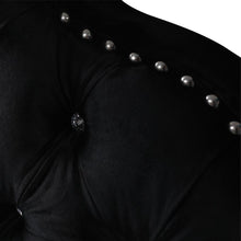 Load image into Gallery viewer, Kyara Luxury Velvet Bed with Tufted Diamond Black