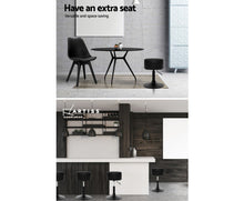 Load image into Gallery viewer, Kitchen Bar Stools Accent Chairs Gas Lift Stool Swivel Barstools Leather Black