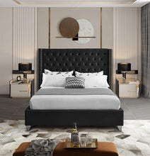 Load image into Gallery viewer, Amber Tufted Upholstered Luxurious Bed Frame Black